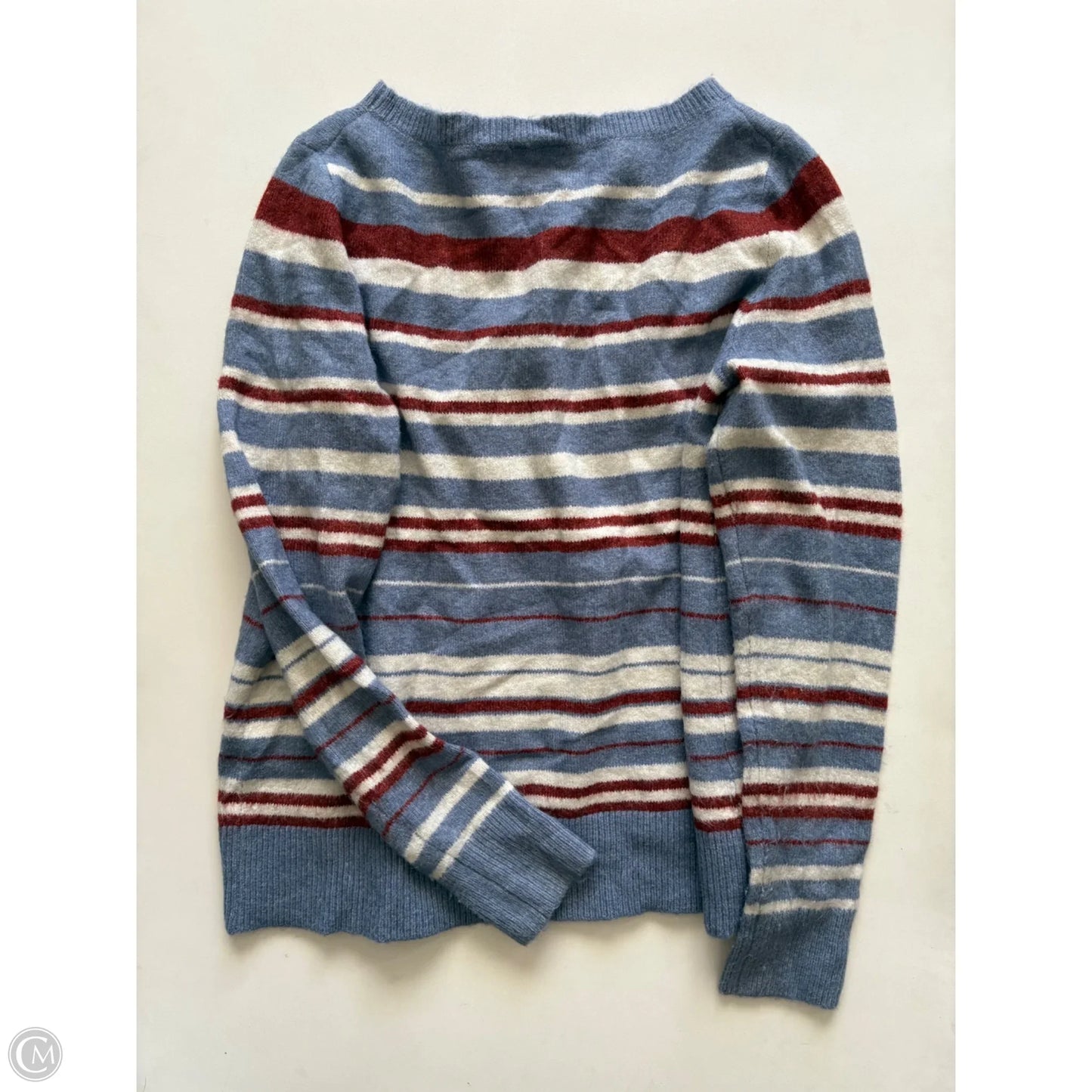Sweater By Ann Taylor In Striped Pattern, Size: M