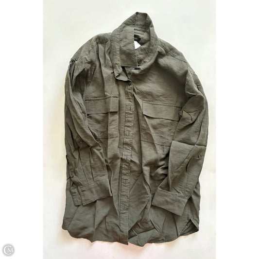 Top Long Sleeve By Banana Republic In Green, Size: M