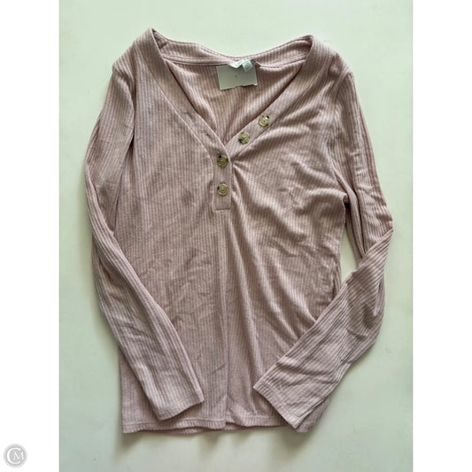 Top Long Sleeve By Lucky Brand In Pink, Size: L