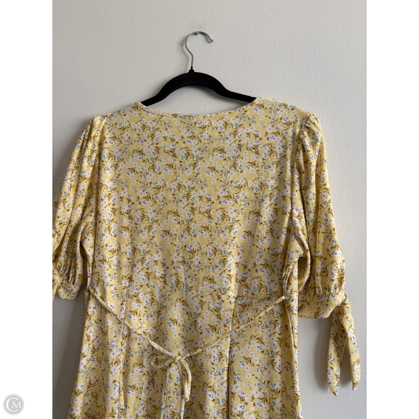 Dress Casual Midi By As U Wish In Yellow, Size: Xl