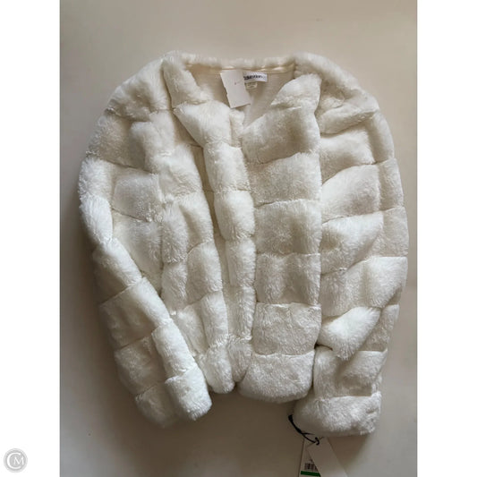Jacket Faux Fur & Sherpa By Calvin Klein In White, Size: L