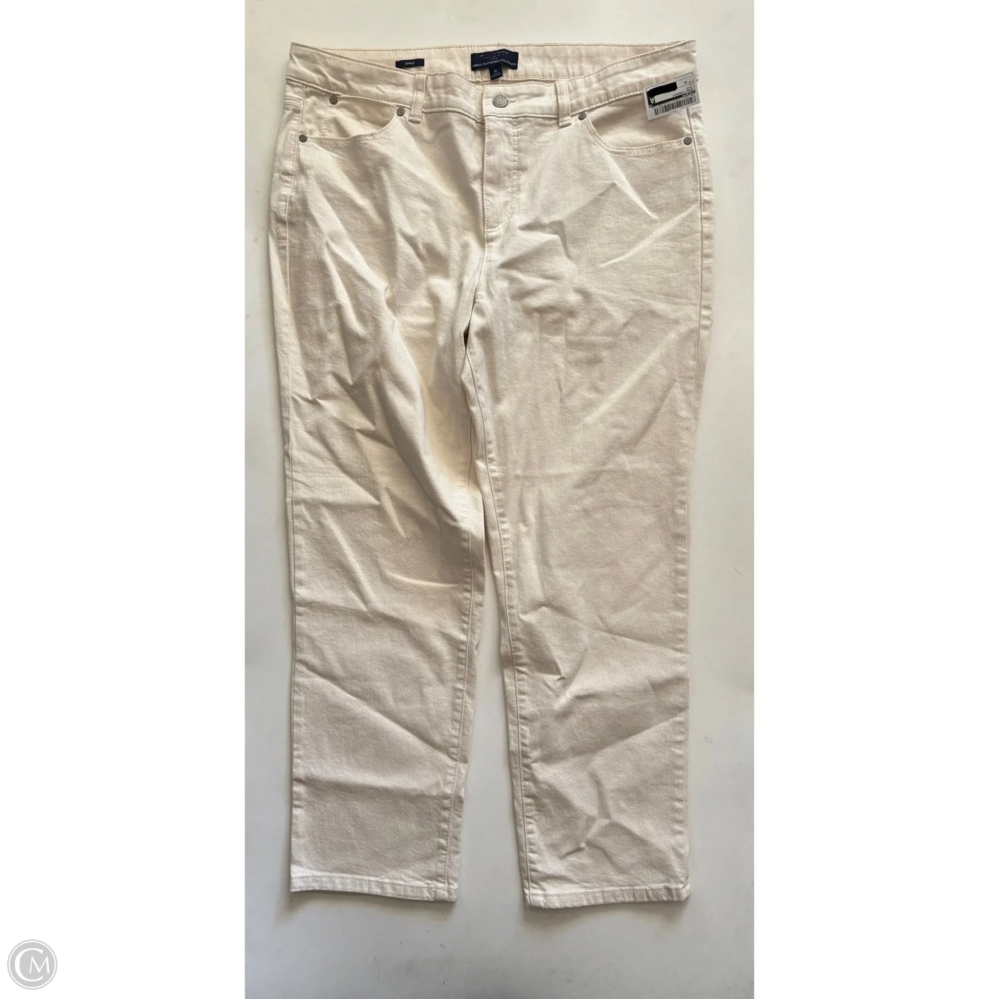 Jeans Straight By Talbots In Cream, Size: 16