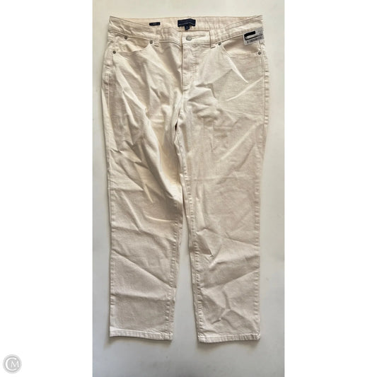 Jeans Straight By Talbots In Cream, Size: 16