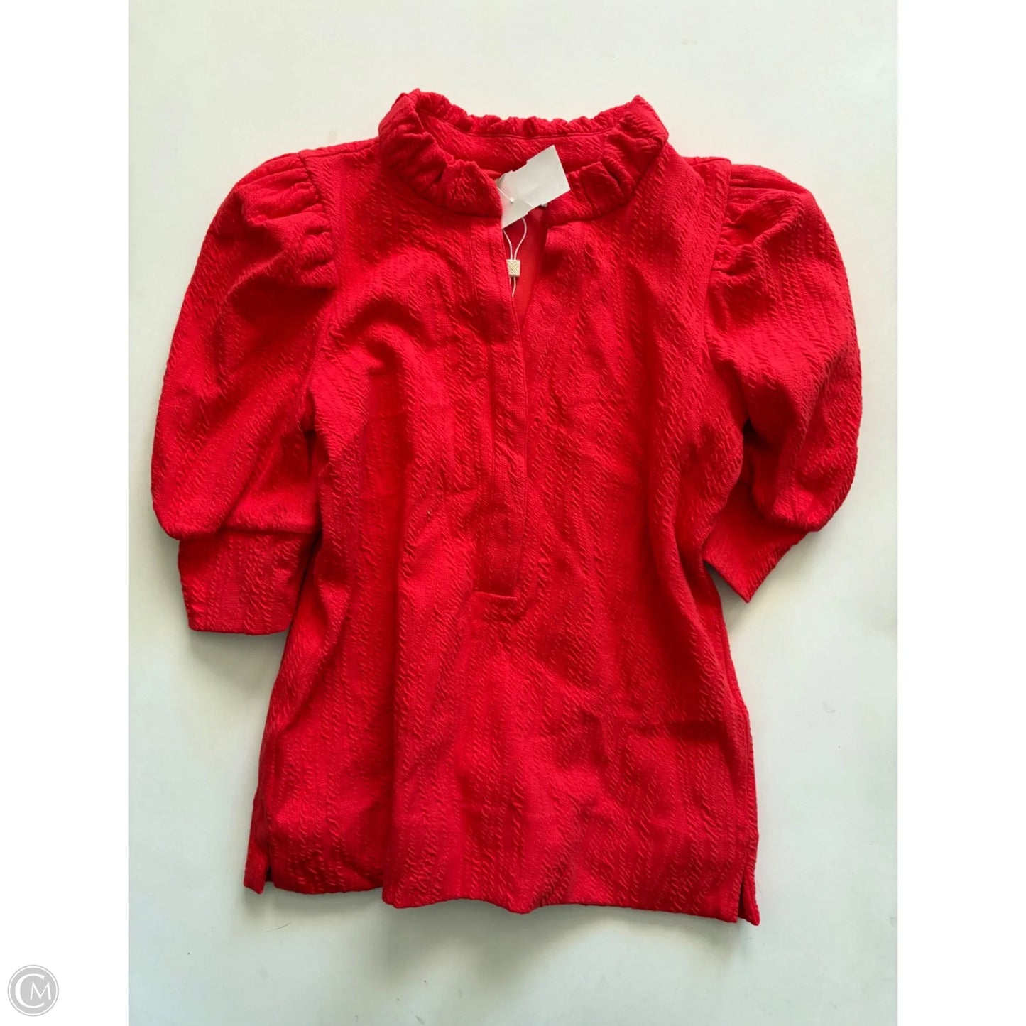 Top Short Sleeve Designer By Lilly Pulitzer In Red, Size: Xs