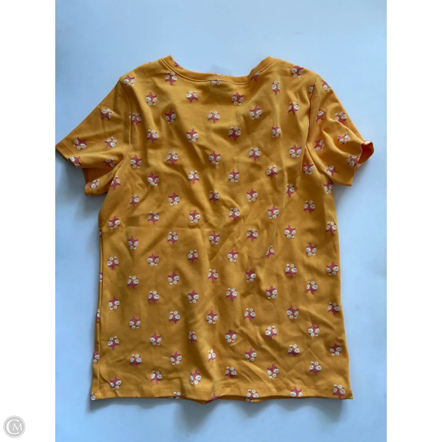 Top Short Sleeve By Style And Company In Yellow, Size: M