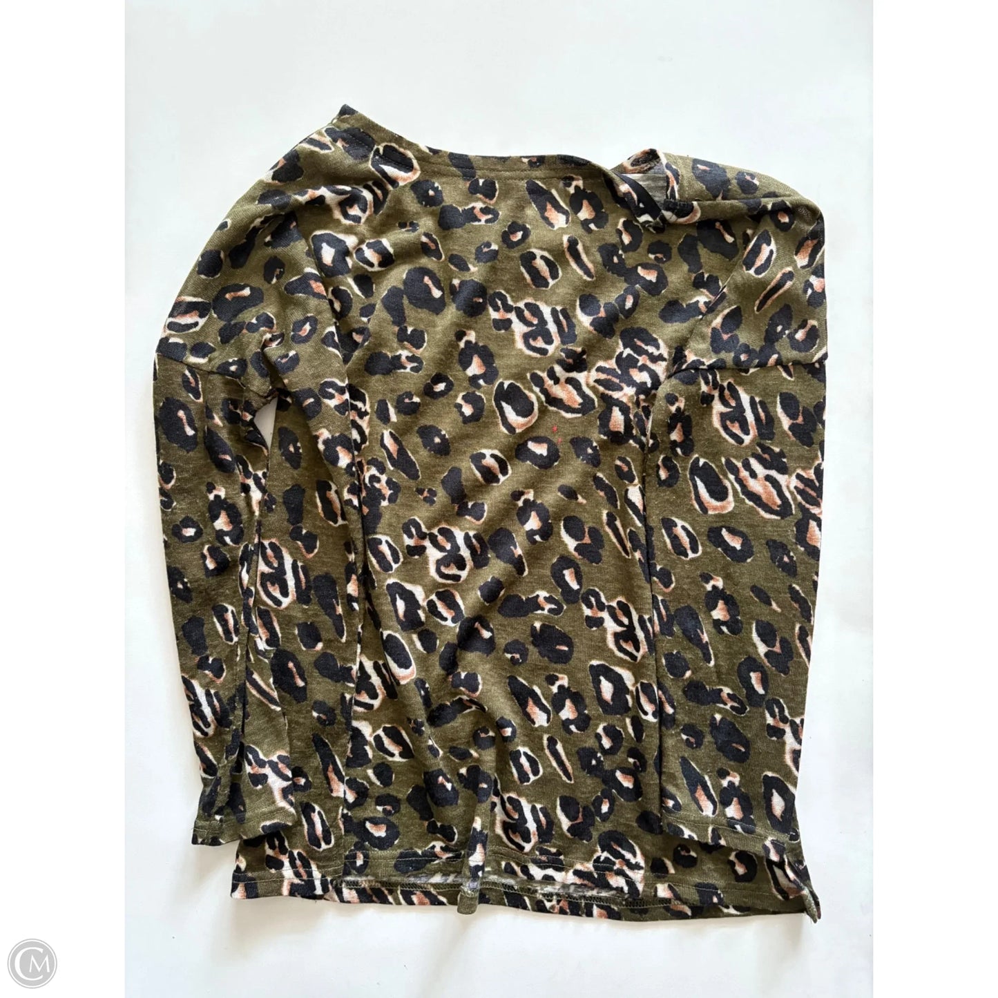Top Long Sleeve By Joy Joy In Animal Print, Size: S