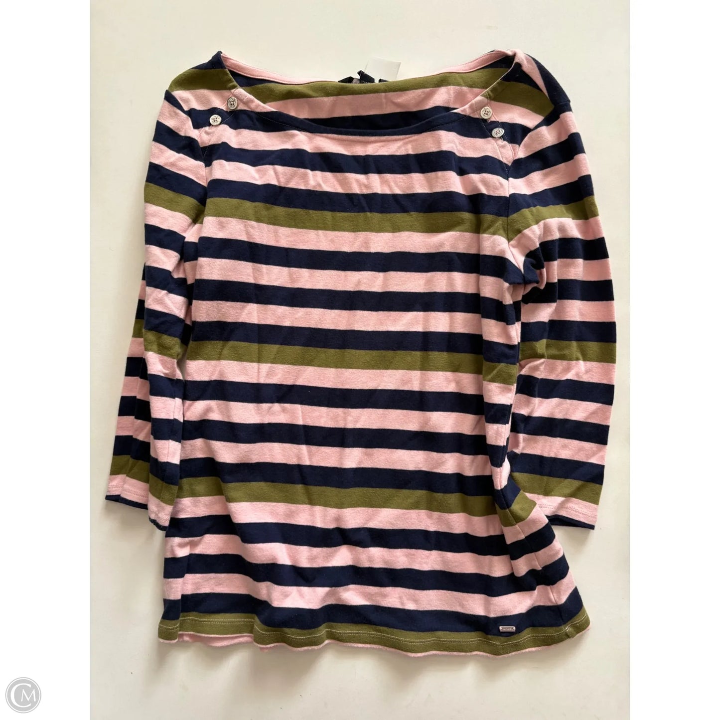 Top Long Sleeve By Tommy Hilfiger In Striped Pattern, Size: L