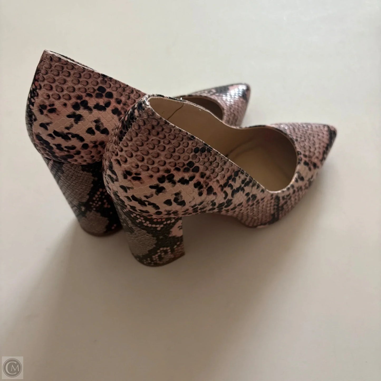 Shoes Heels Block By Just Fab In Animal Print, Size: 8.5