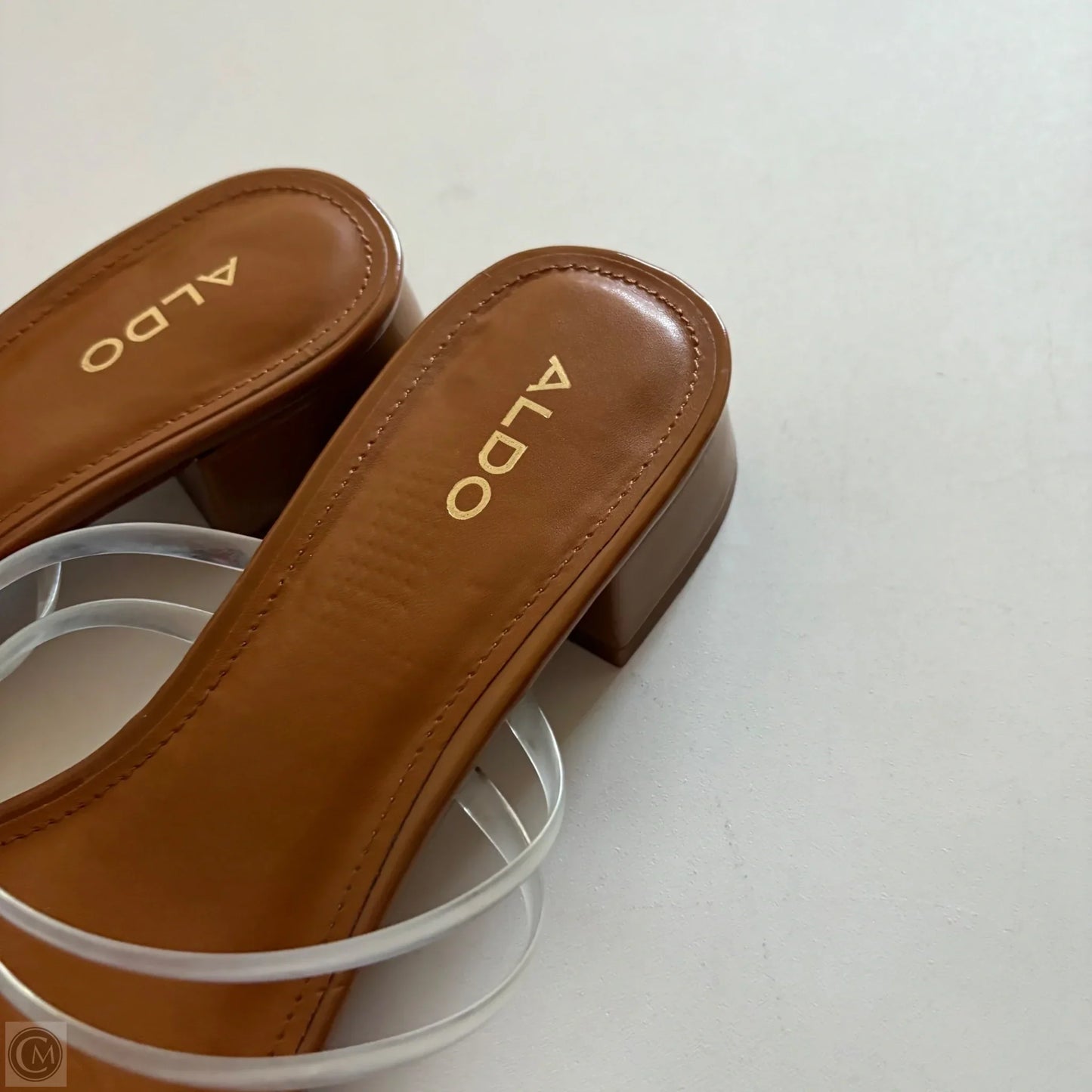 Sandals Heels Block By Aldo In Brown, Size: 9