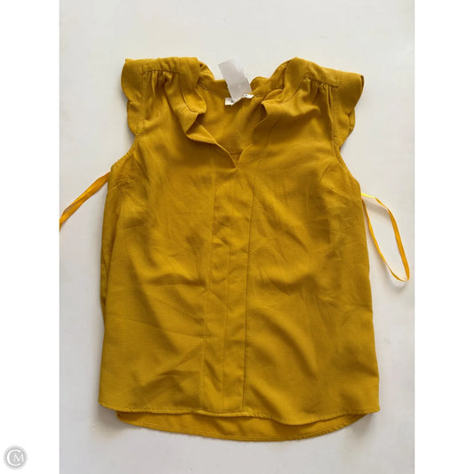 Blouse Short Sleeve By Monteau In Yellow, Size: M