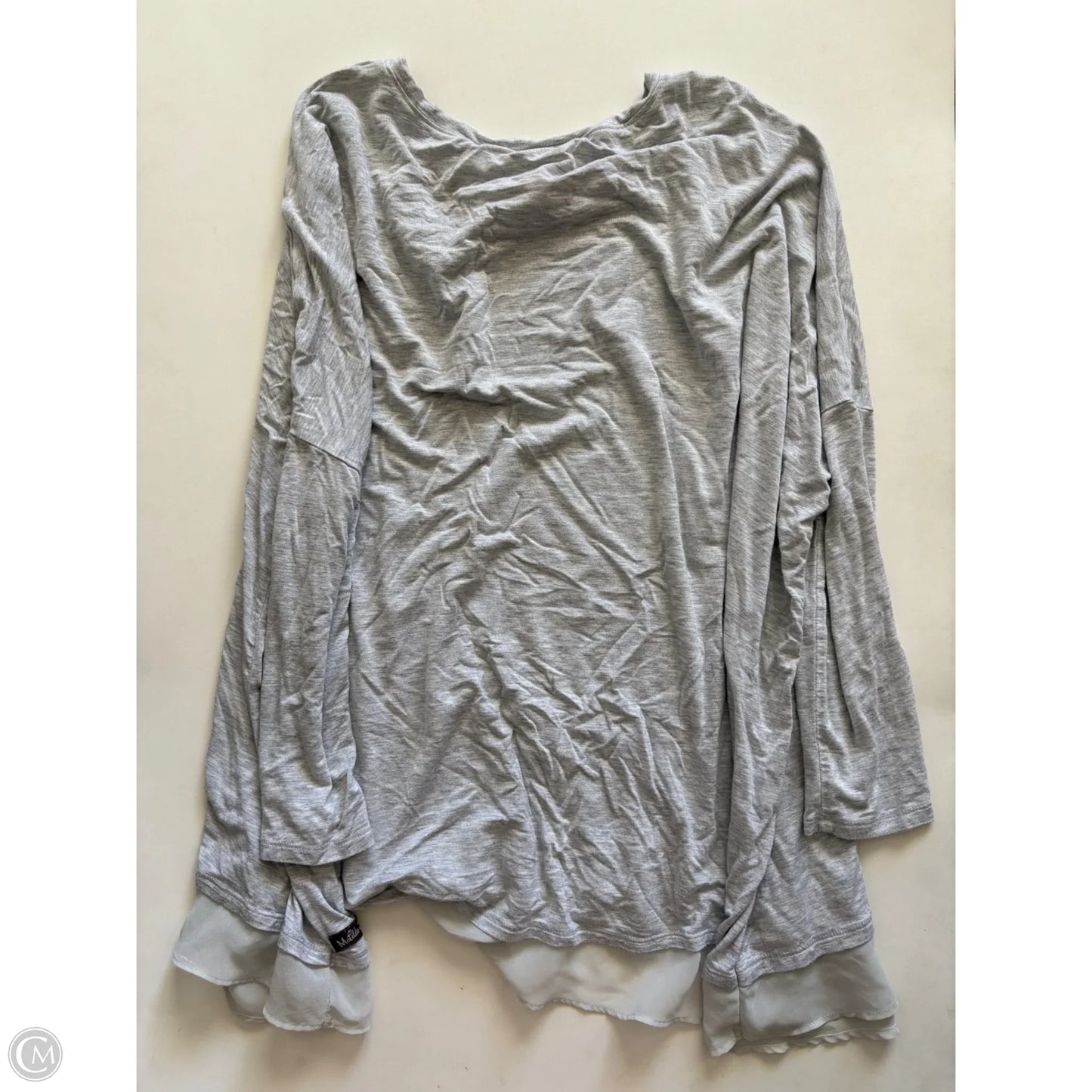 Top Long Sleeve By Matilda Jane In Grey, Size: 2x