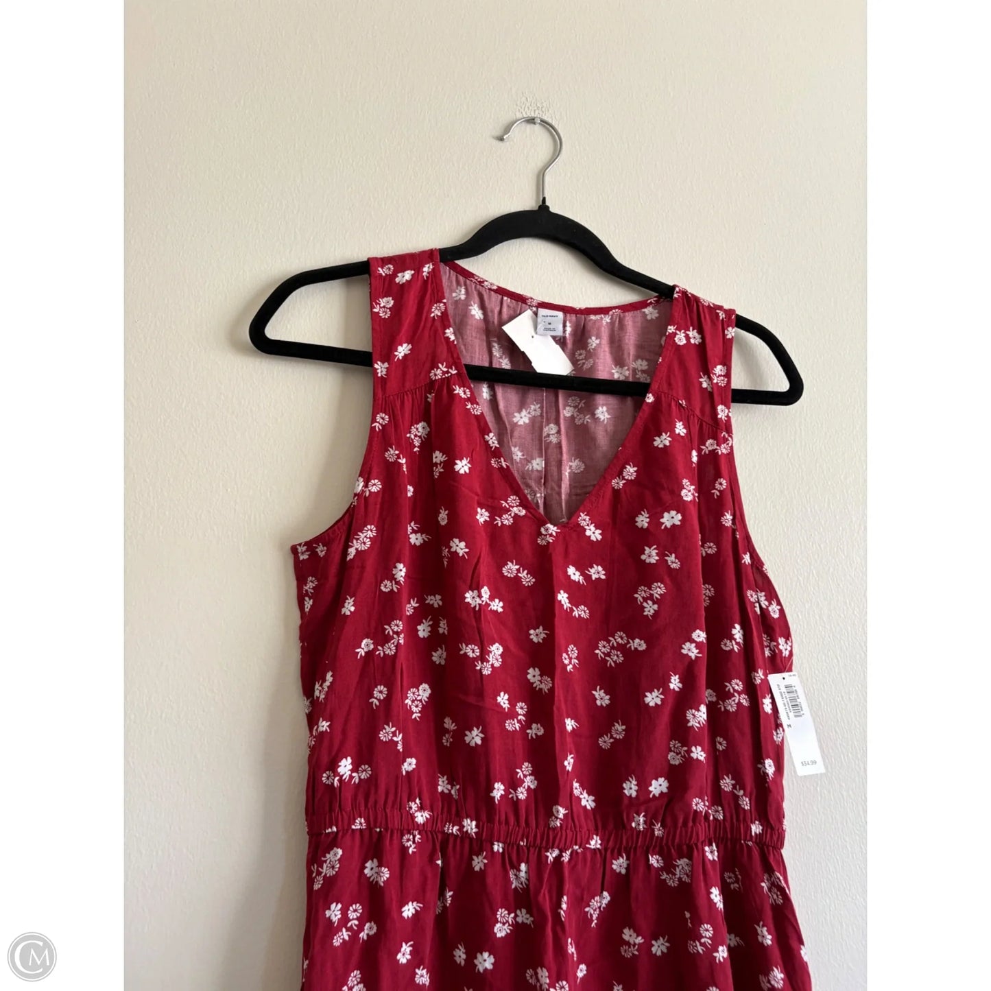 Dress Casual Midi By Old Navy In Red, Size: M