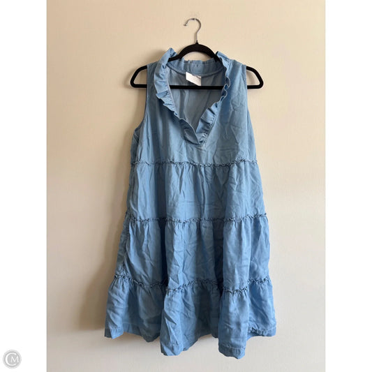 Dress Casual Midi By Crown And Ivy In Blue, Size: 1x