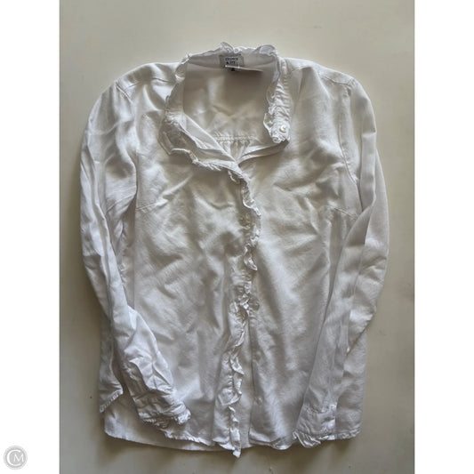 Top Long Sleeve By Crown And Ivy In White, Size: M