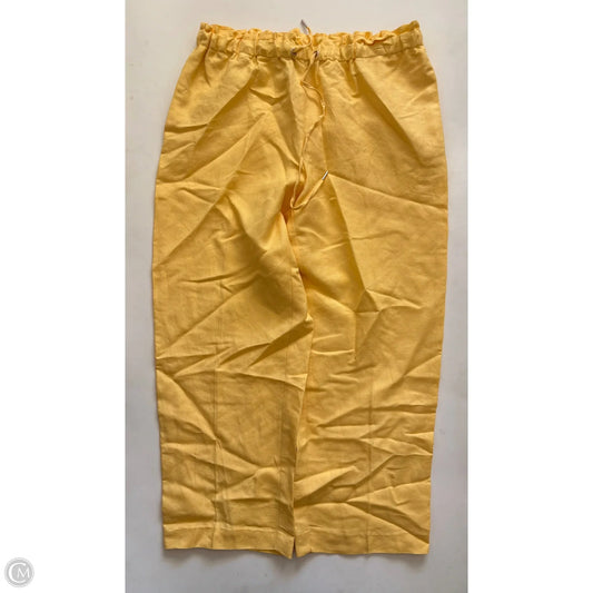 Pants Linen By Anne Klein In Yellow, Size: M