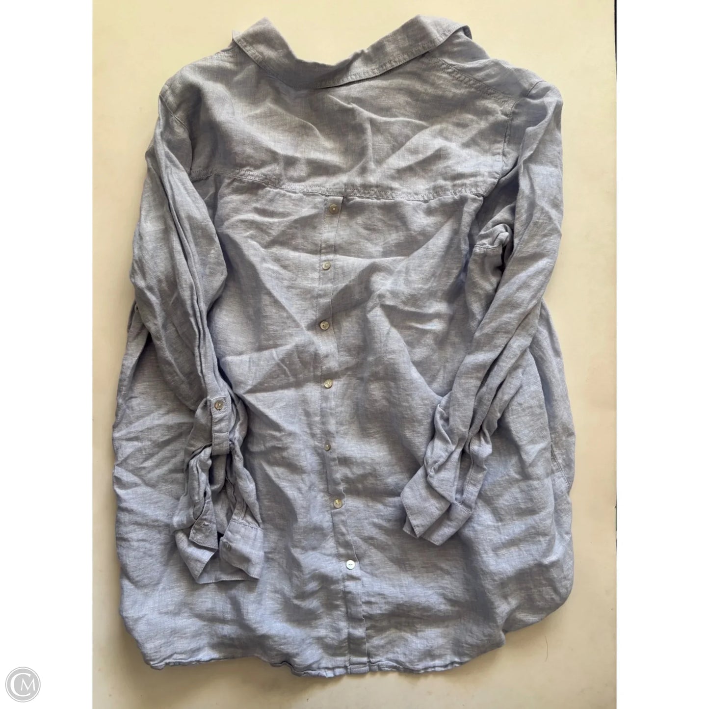 Top Long Sleeve By Tahari In Blue, Size: 1x