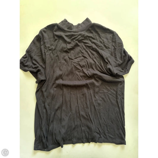 Top Short Sleeve By Time And Tru In Black, Size: 2x