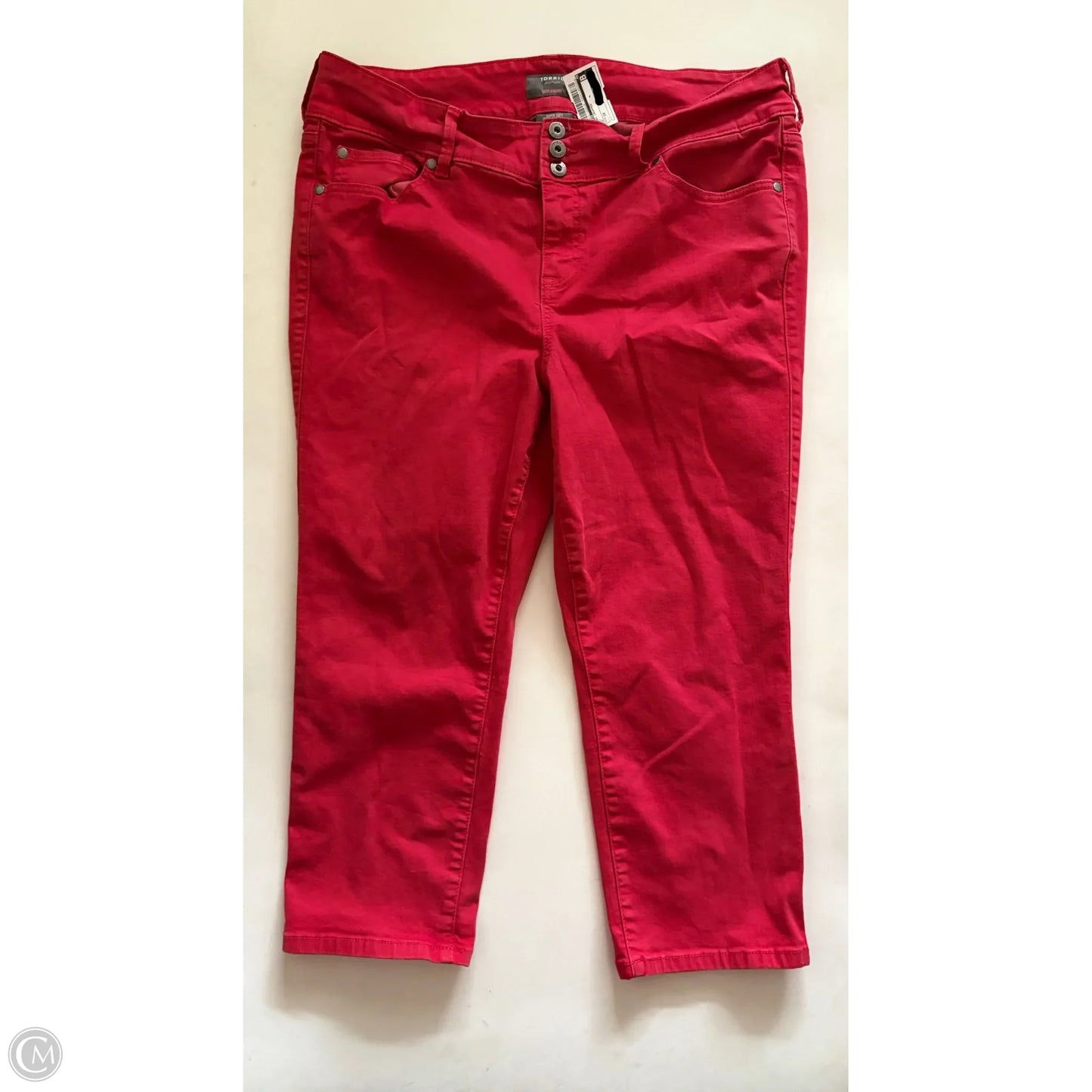 Jeans Cropped By Torrid In Red, Size: 18