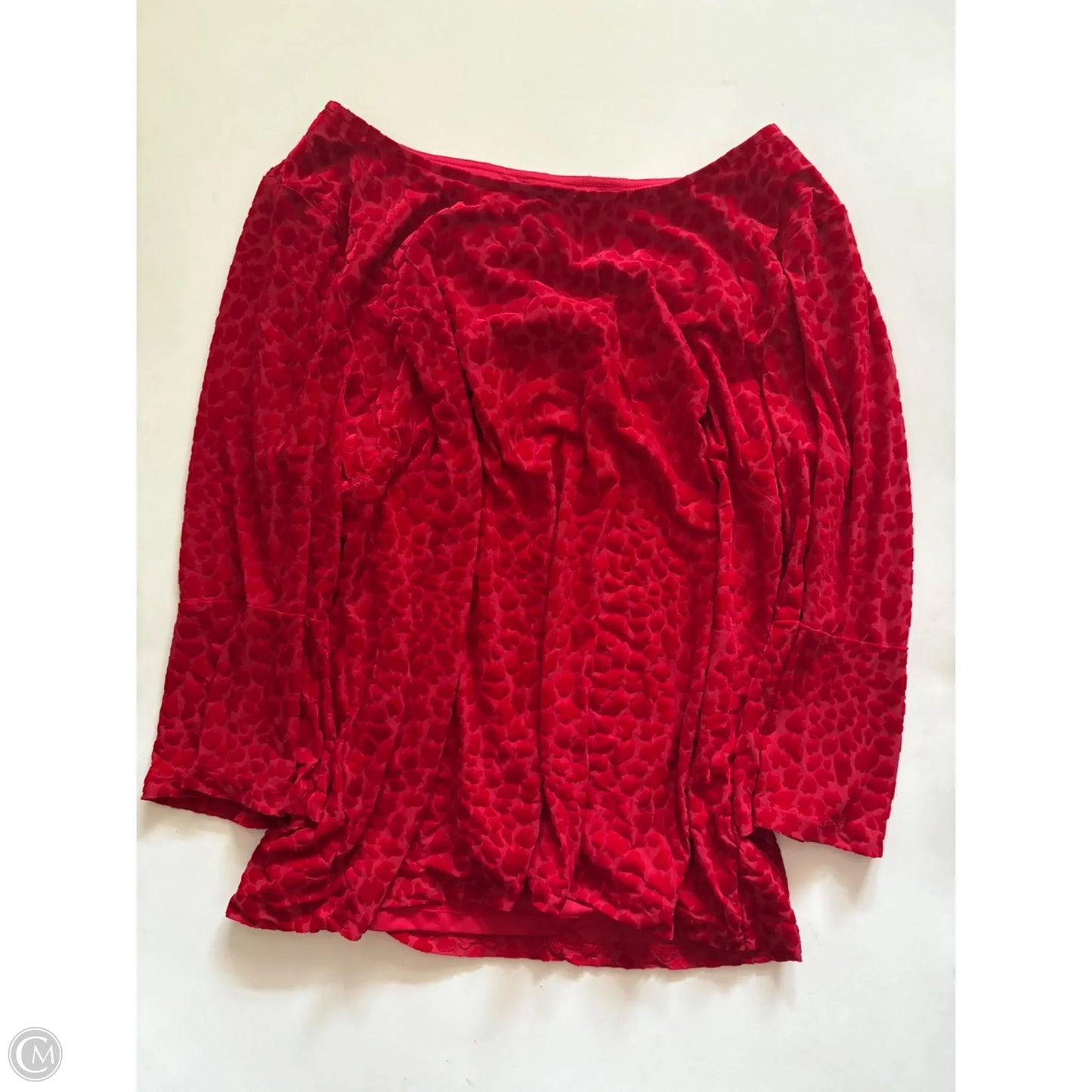 Blouse Long Sleeve By Talbots In Red, Size: Xl