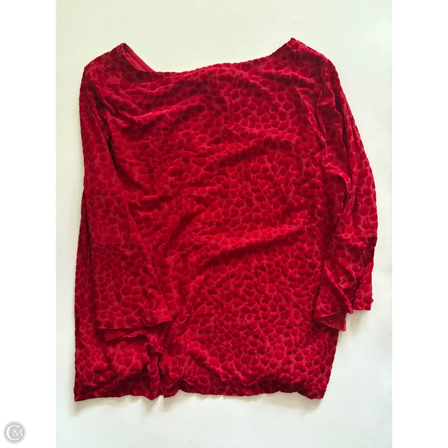 Blouse Long Sleeve By Talbots In Red, Size: Xl