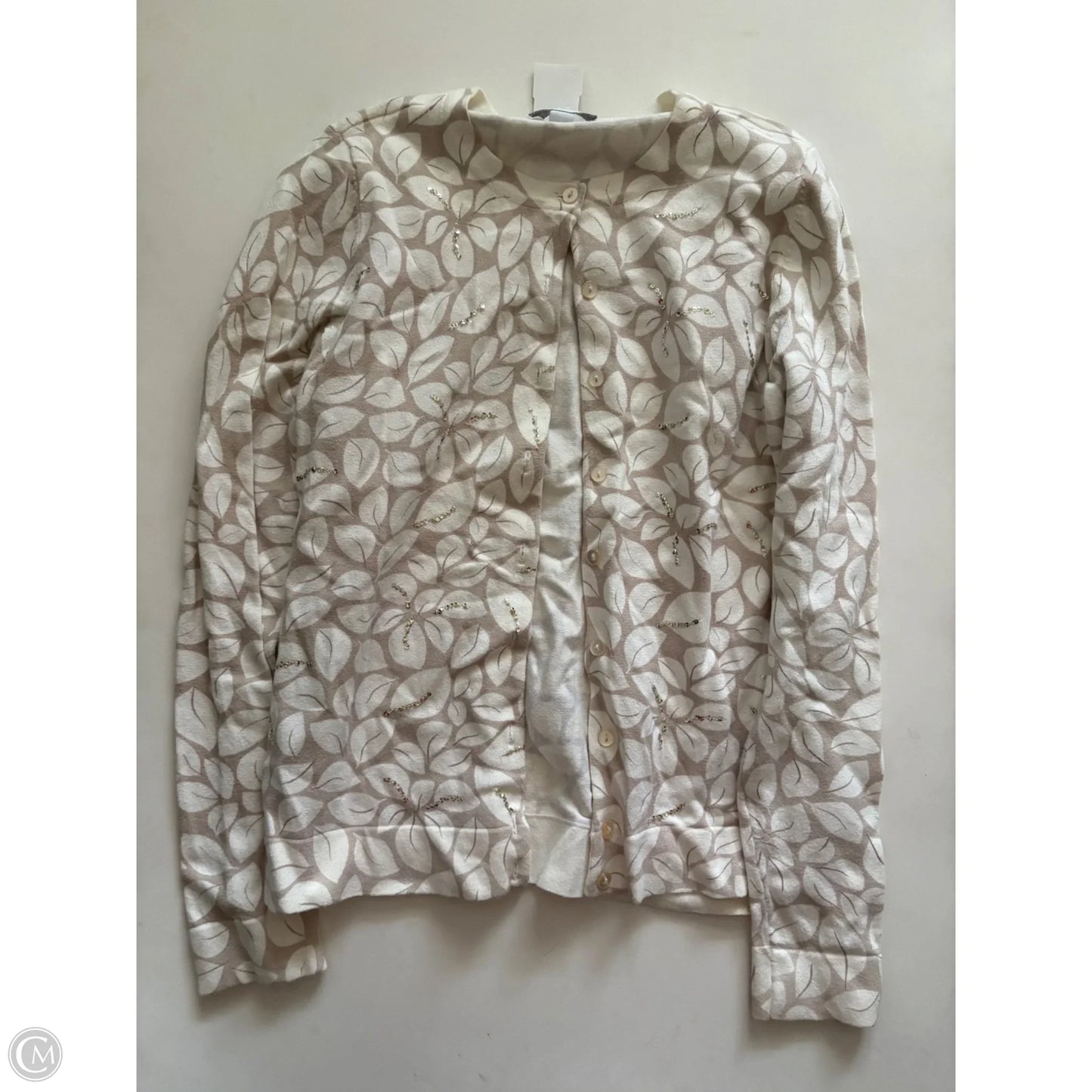 Sweater Cardigan By Charter Club In Cream, Size: M