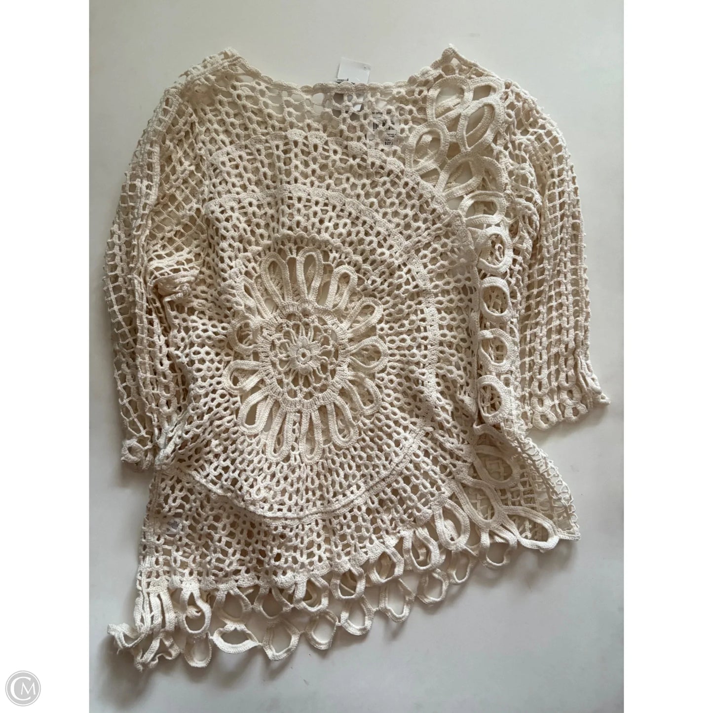 Sweater By Cato In Cream, Size: L