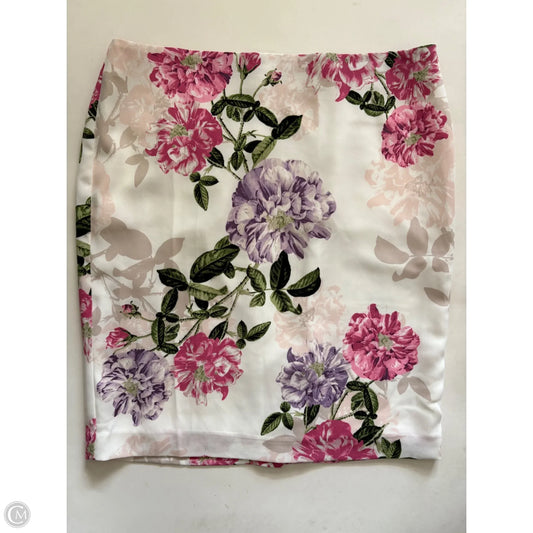 Skirt Midi By Ann Taylor In Floral Print, Size: 14