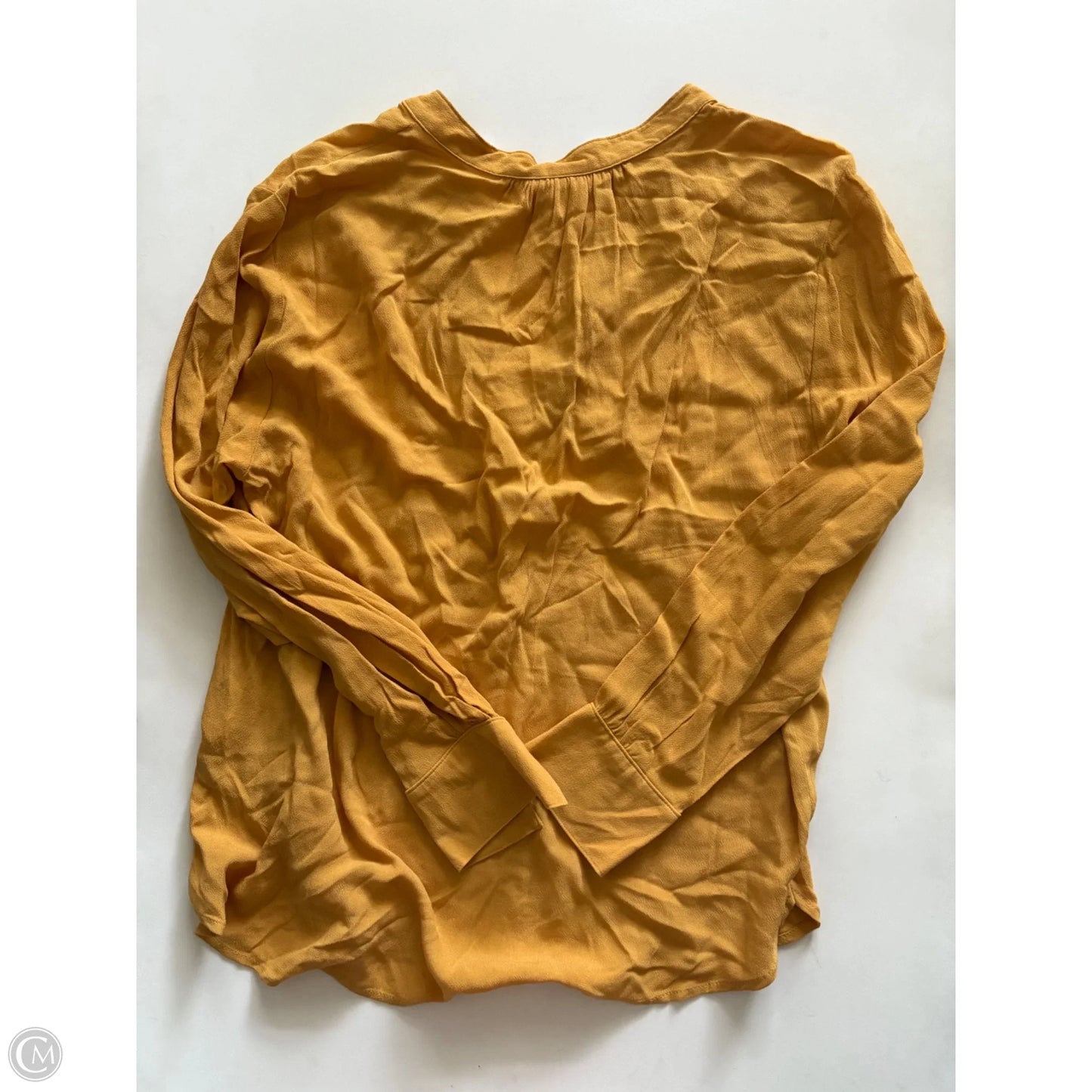 Blouse Long Sleeve By H&m In Yellow, Size: S