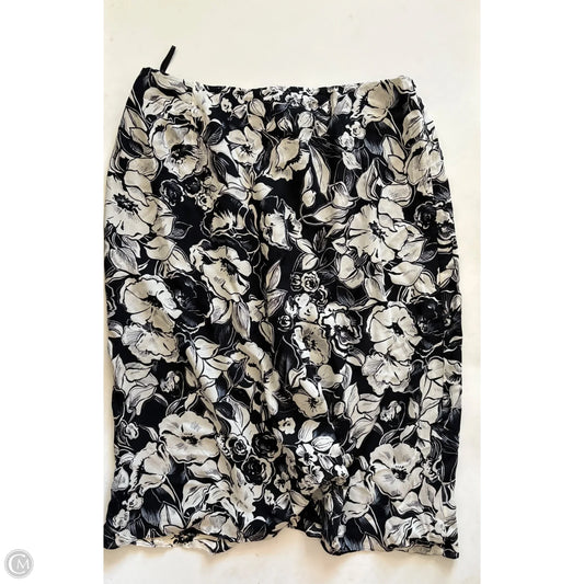 Skirt Midi By Charter Club In Black & White, Size: 18