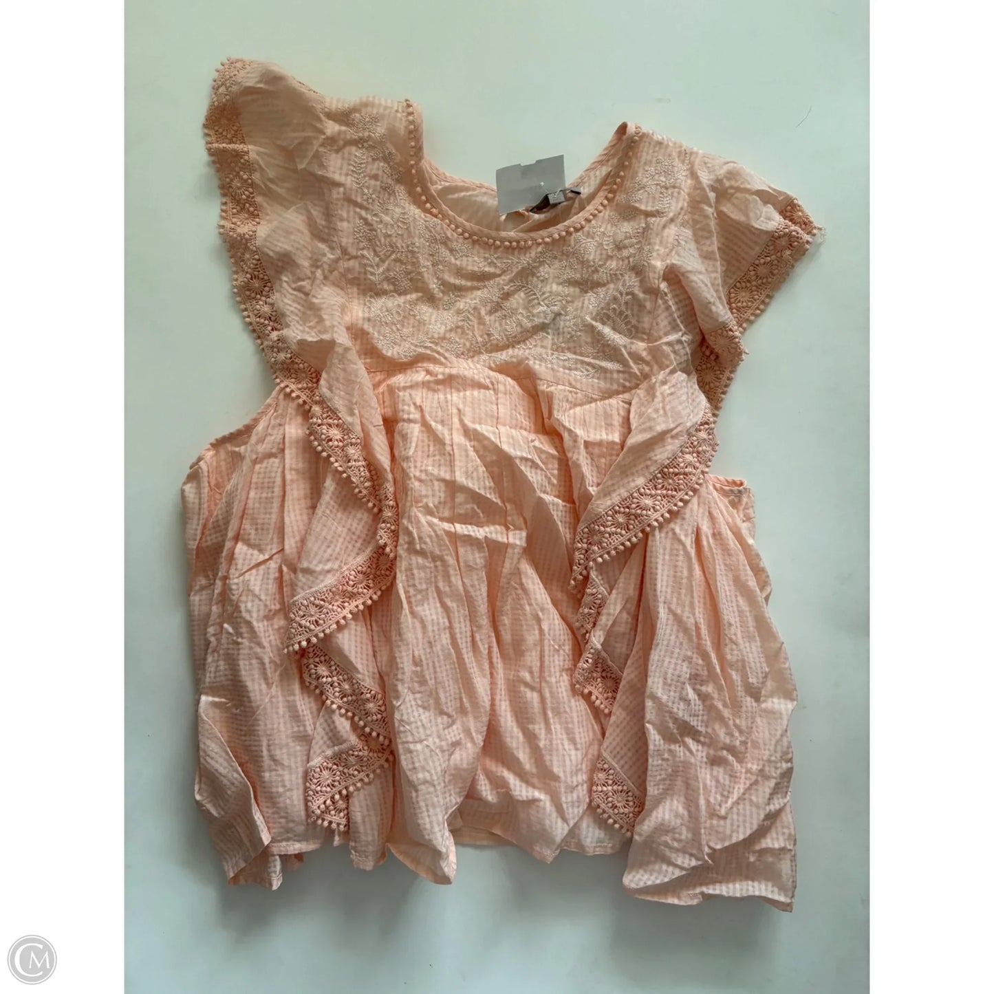 Top Sleeveless By Wonderly In Peach, Size: L