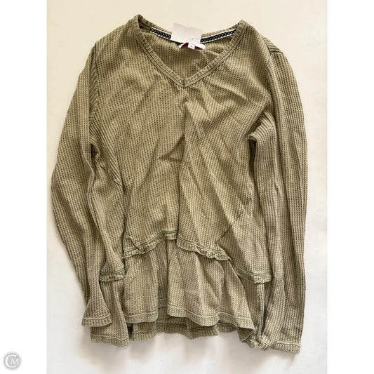 Top Long Sleeve By New Directions In Green, Size: L