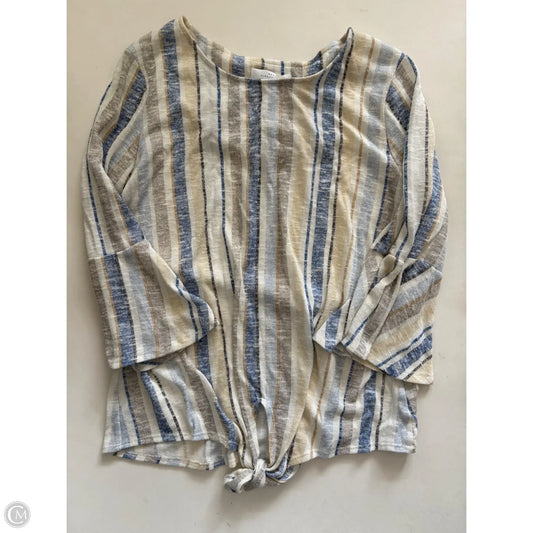 Top Long Sleeve By New Directions In Striped Pattern, Size: L