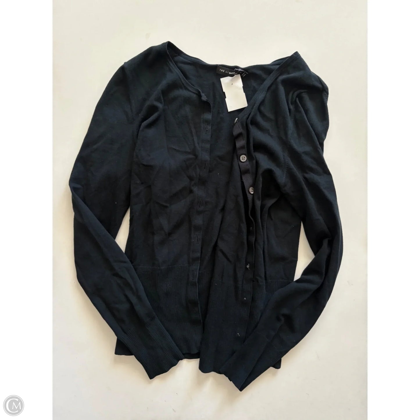 Sweater Cardigan By Limited In Black, Size: M