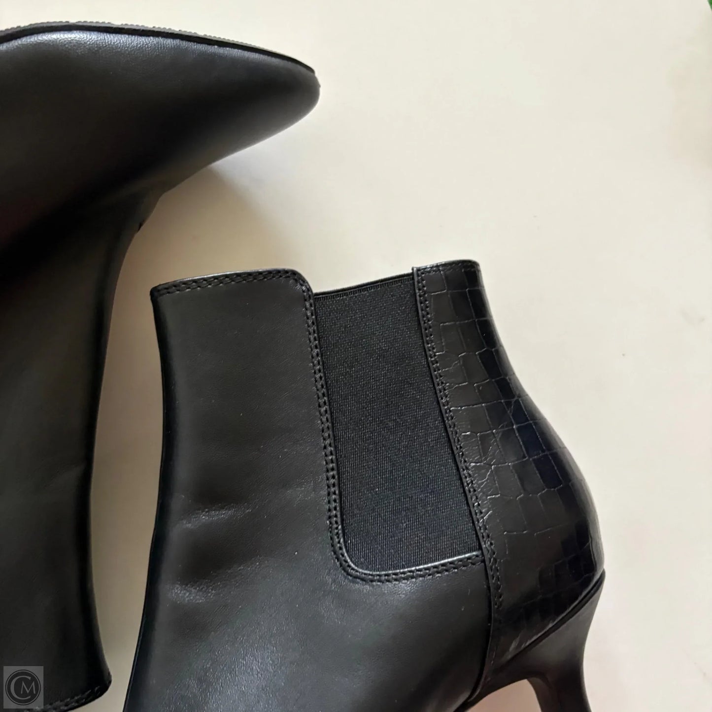 Boots Ankle Heels By Clarks In Black, Size: 9