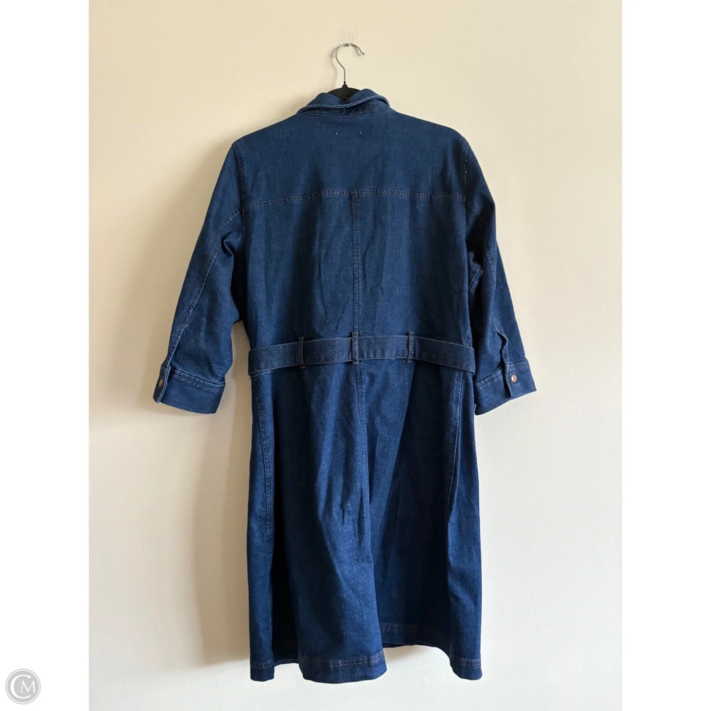 Dress Casual Midi By Loft In Blue, Size: 14