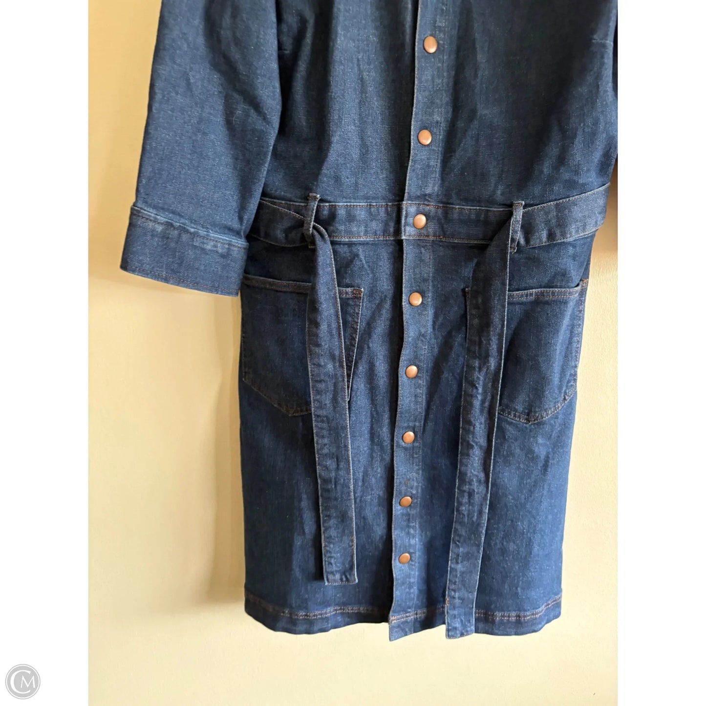 Dress Casual Midi By Loft In Blue, Size: 14