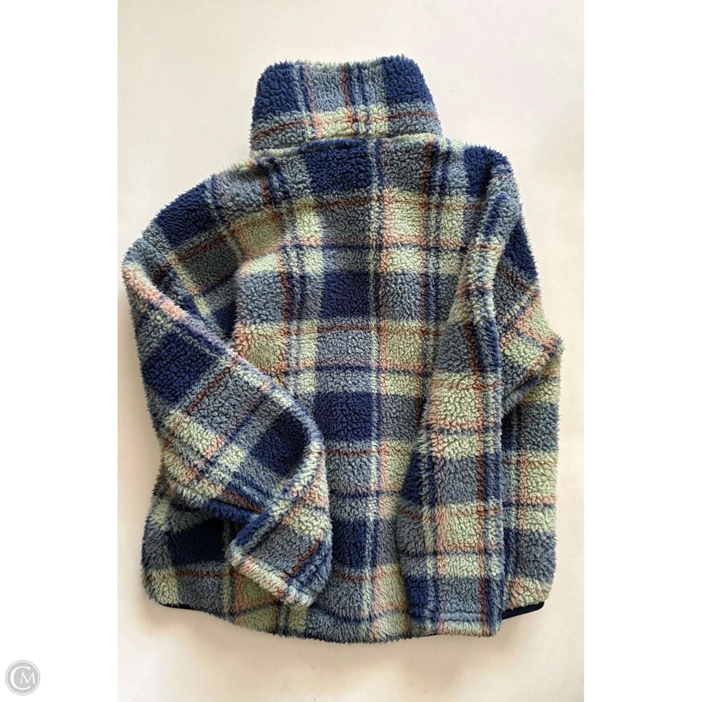 Jacket Faux Fur & Sherpa By Clothes Mentor In Plaid Pattern, Size: S