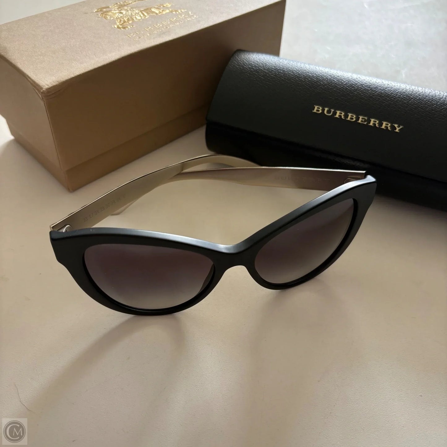 Sunglass Case Luxury Designer By Burberry, Size: Large