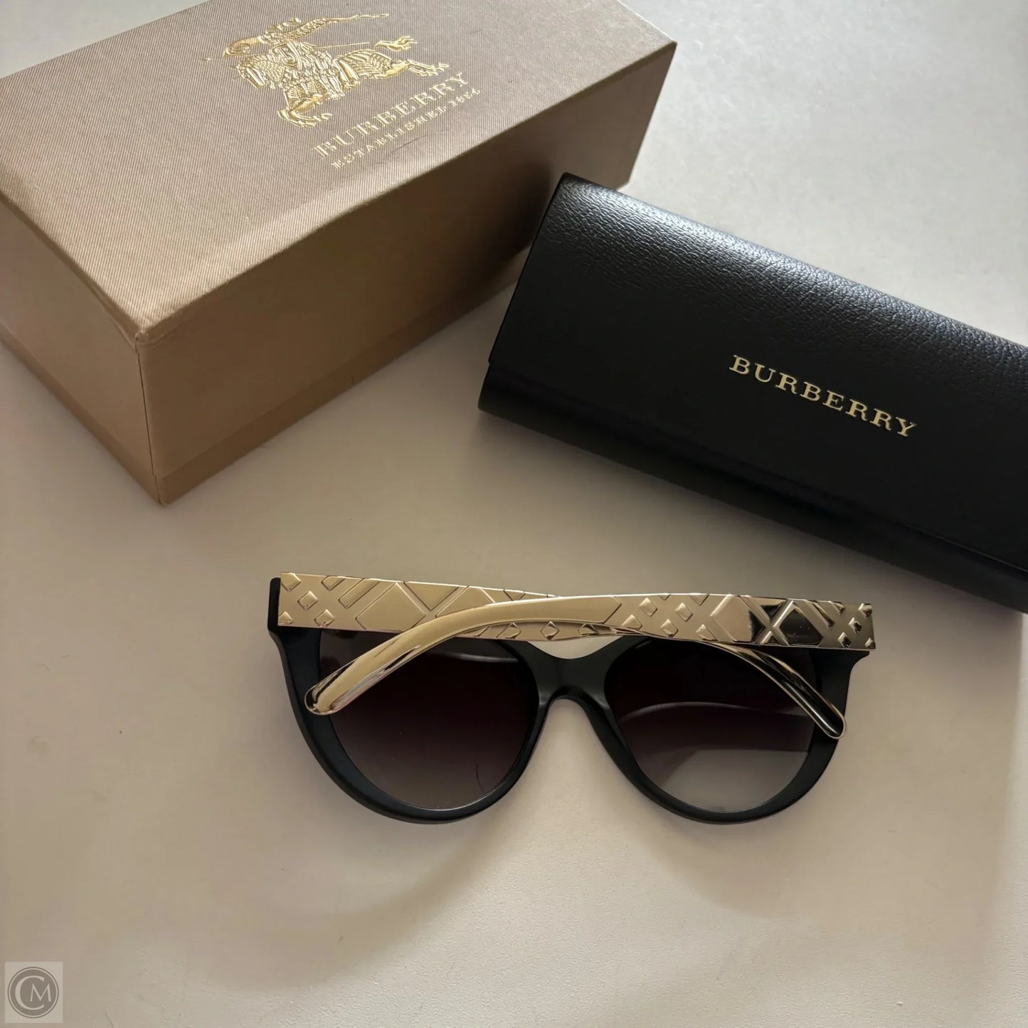 Sunglass Case Luxury Designer By Burberry, Size: Large