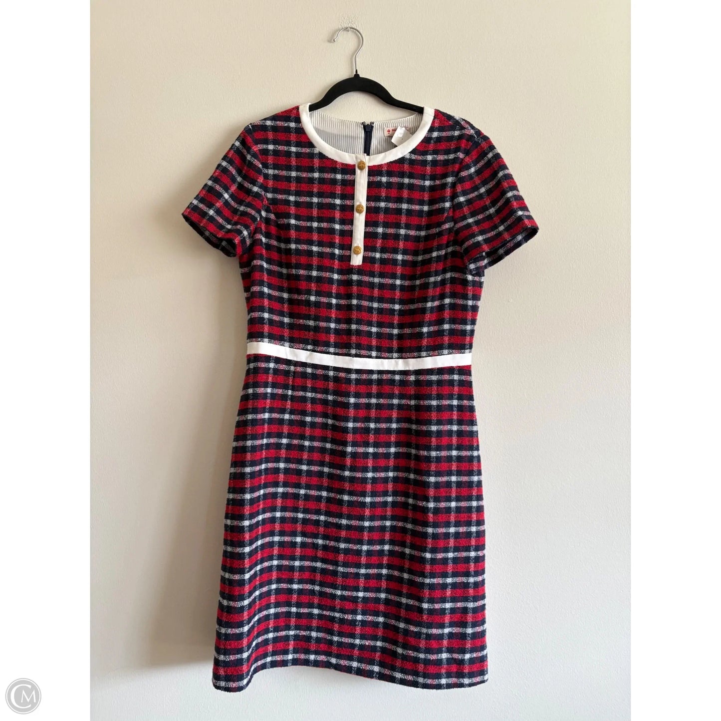 Dress Work By Brooks Brothers In Plaid Pattern, Size: 12