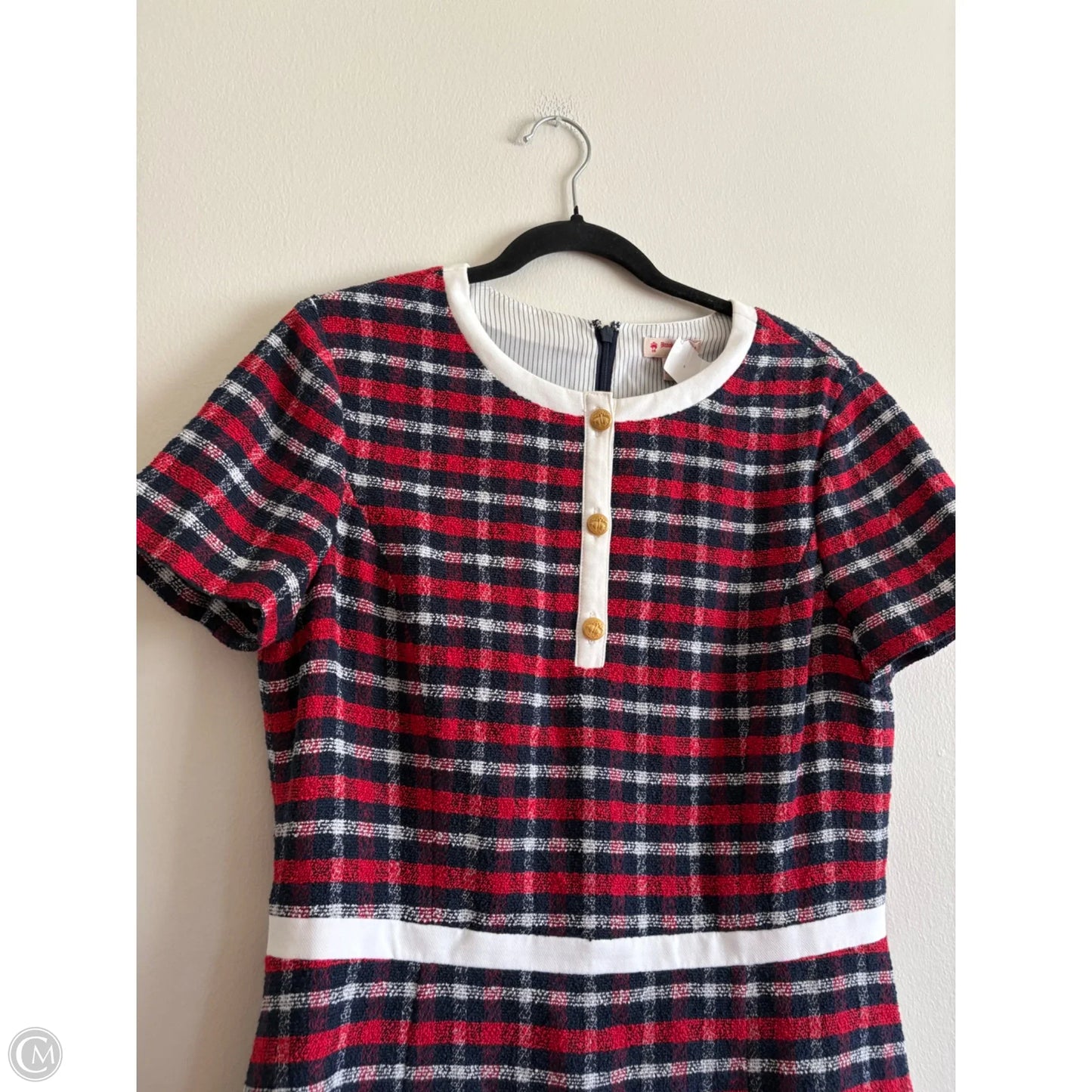 Dress Work By Brooks Brothers In Plaid Pattern, Size: 12