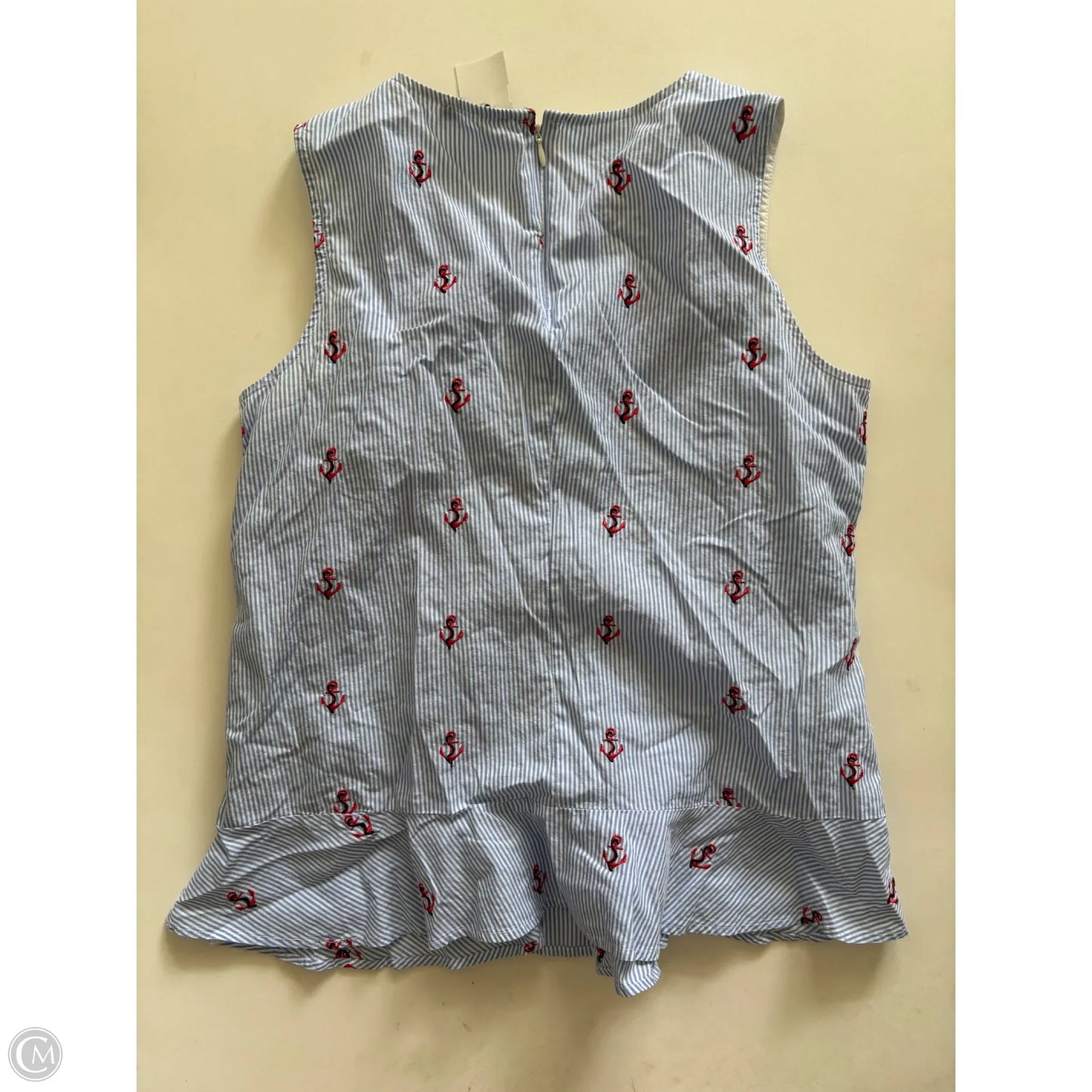 Top Sleeveless By Tommy Hilfiger In Striped Pattern, Size: M
