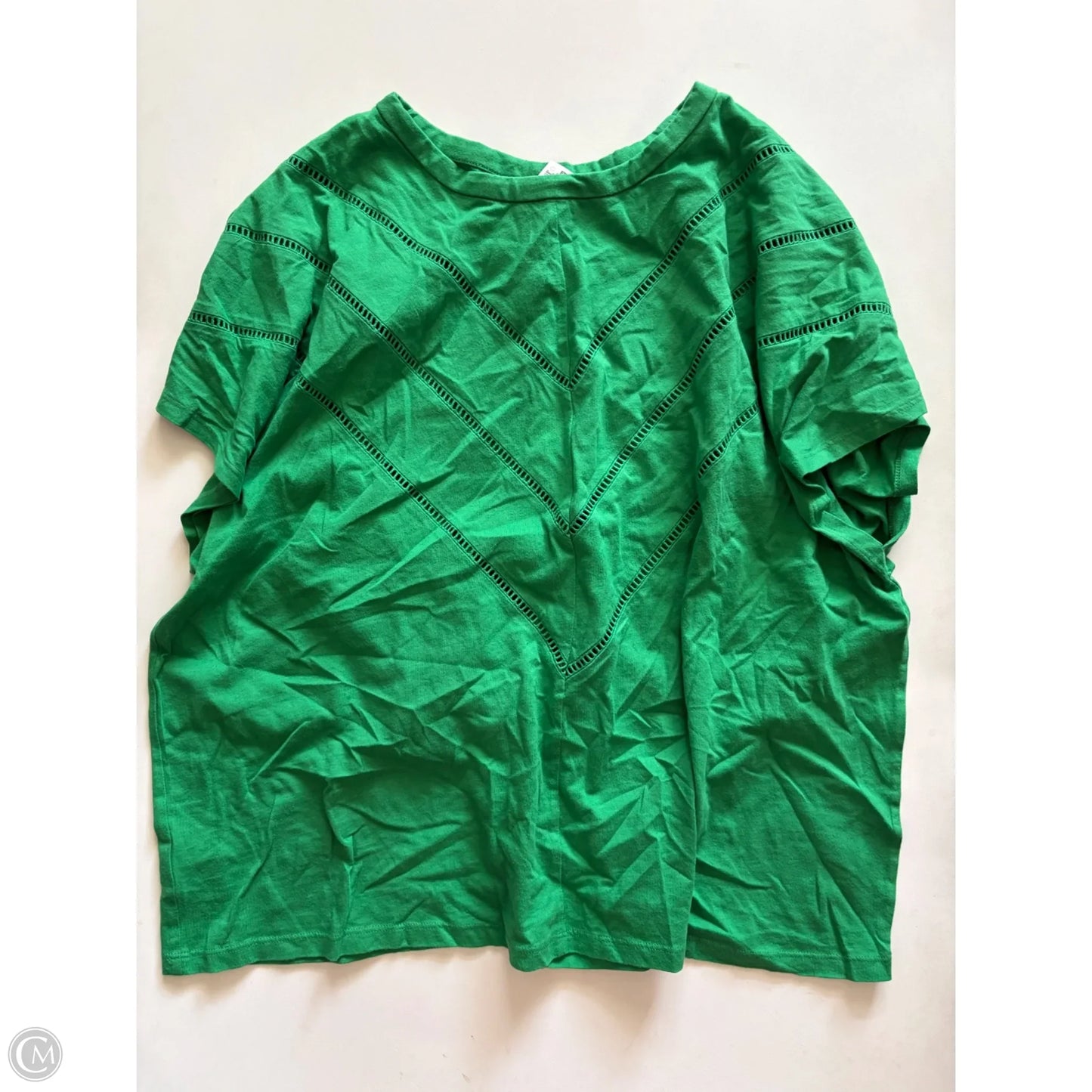 Top Short Sleeve By Ann Taylor In Green, Size: 2x