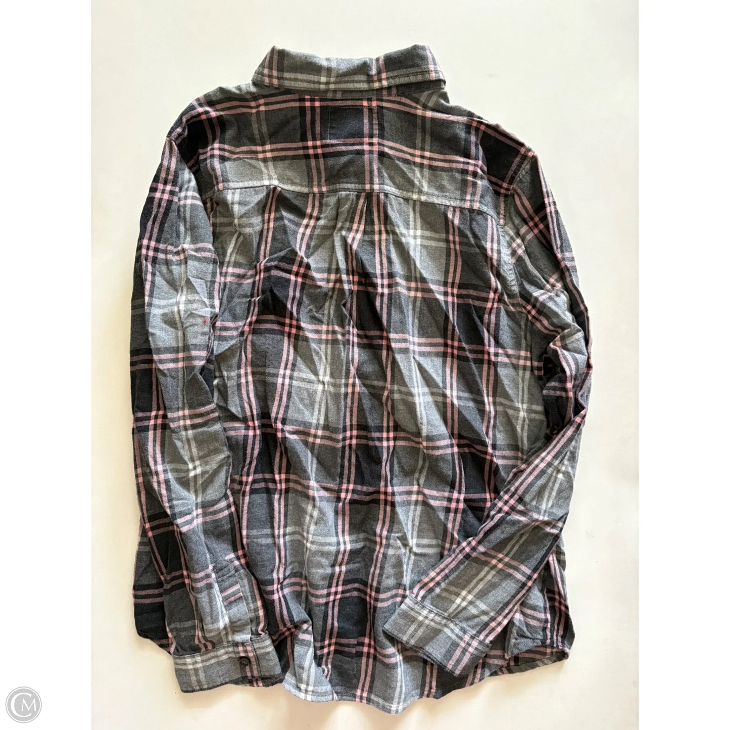 Top Long Sleeve By Old Navy In Plaid Pattern, Size: L