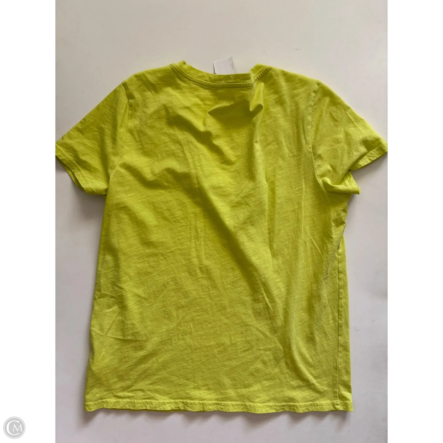 Top Short Sleeve Basic By J. Crew In Yellow, Size: L
