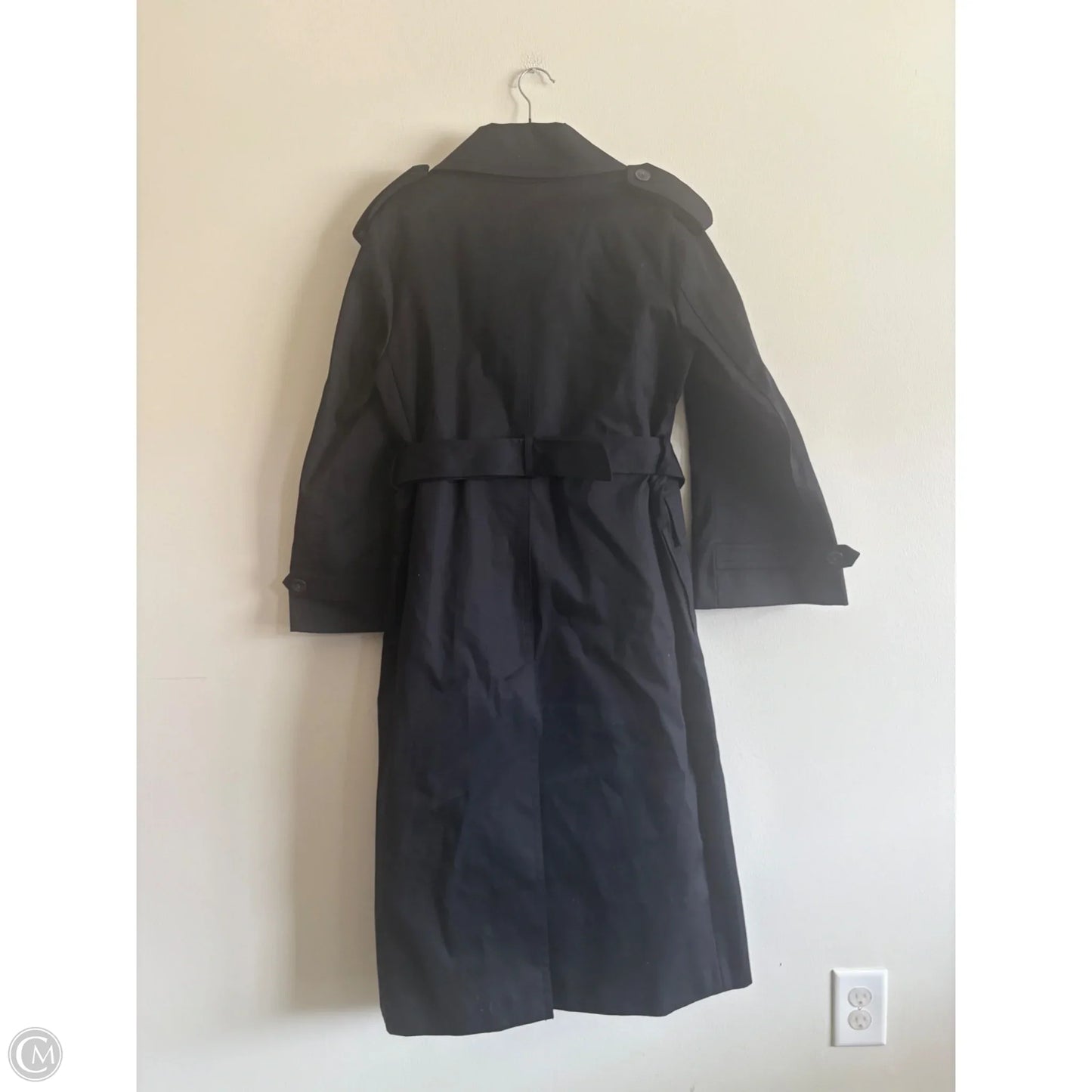 Coat Trench Coat By Banana Republic In Black, Size: M