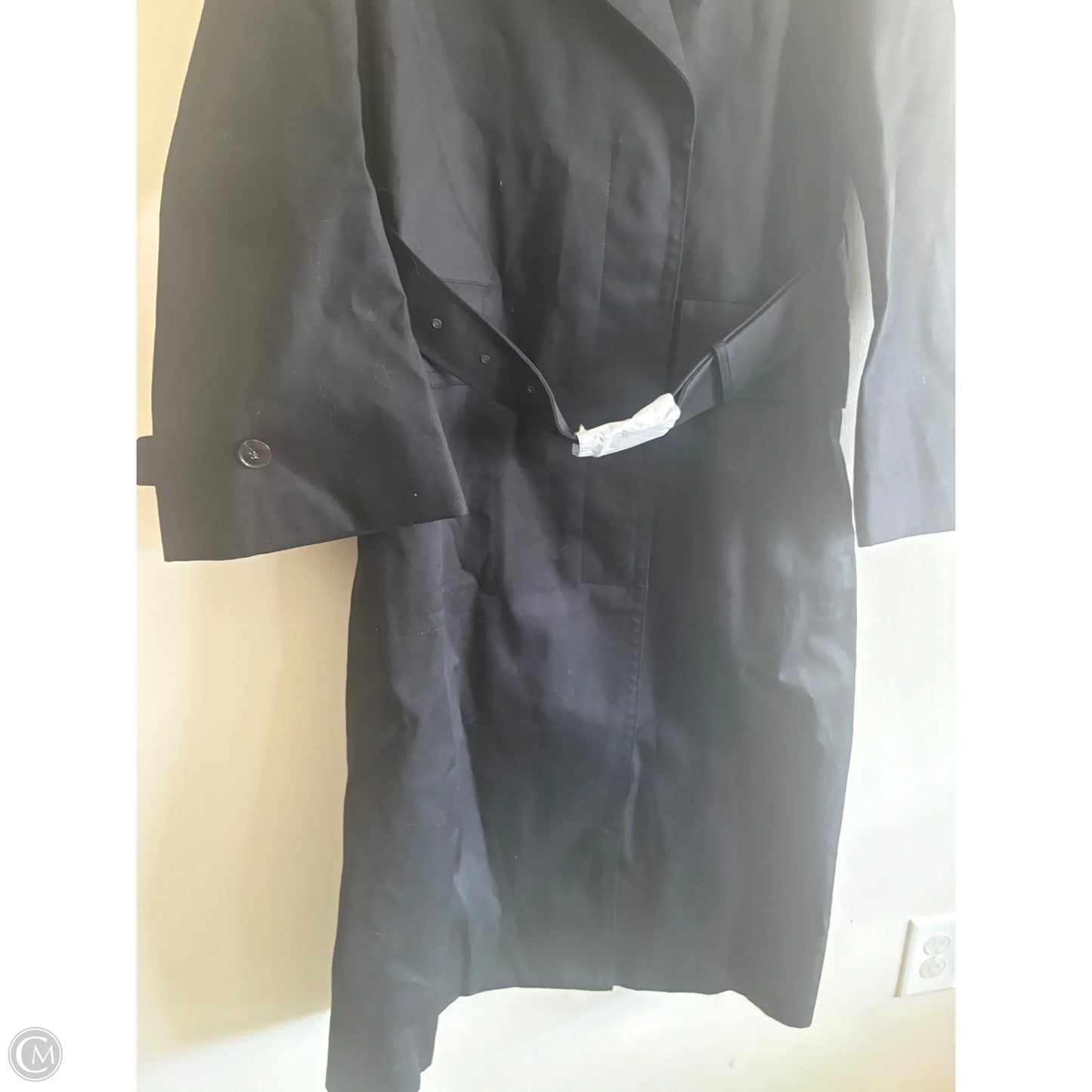 Coat Trench Coat By Banana Republic In Black, Size: M