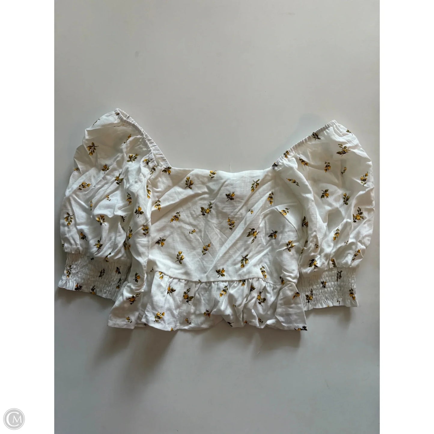 Skirt Set 2pc By Paper Crane In White & Yellow, Size: S