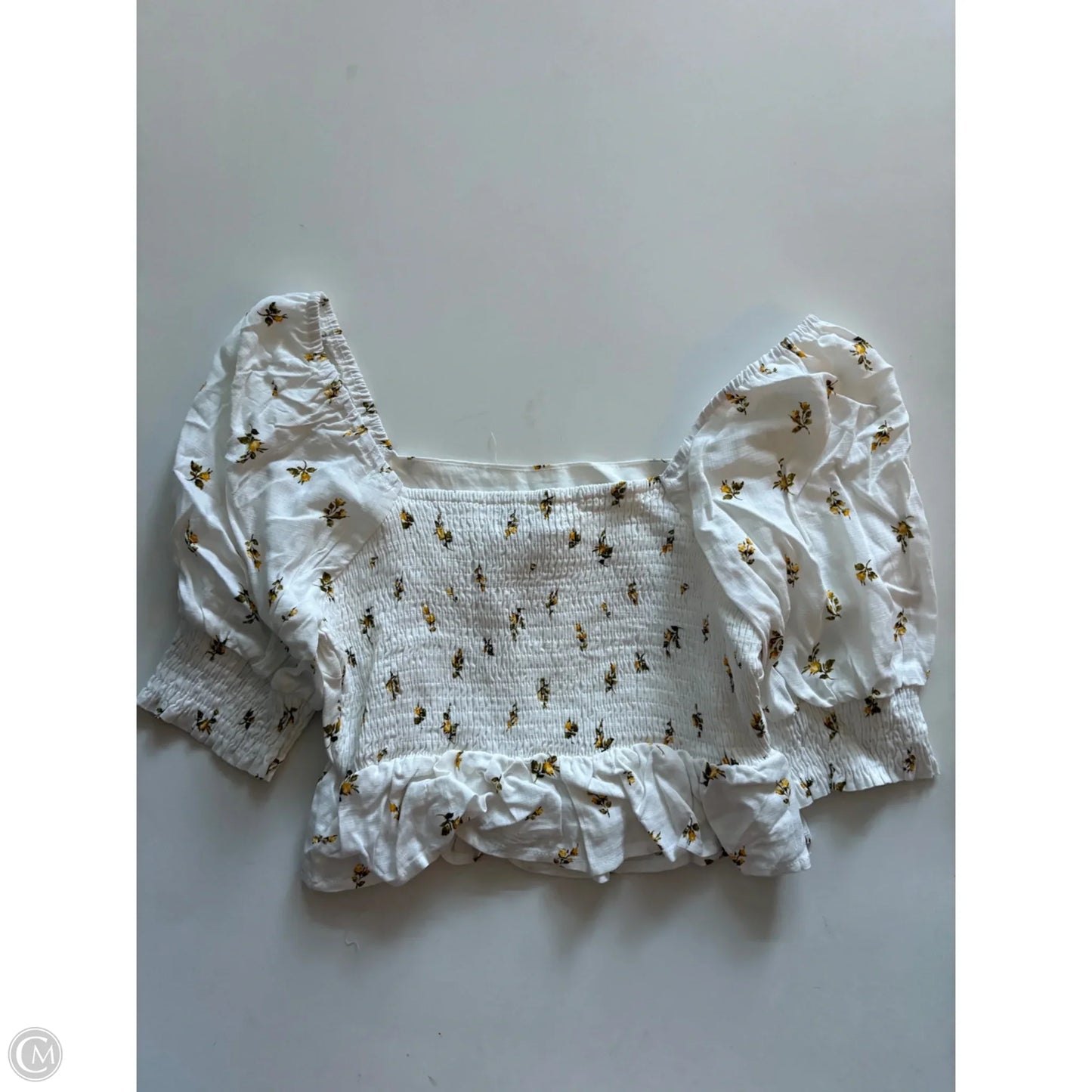 Skirt Set 2pc By Paper Crane In White & Yellow, Size: S