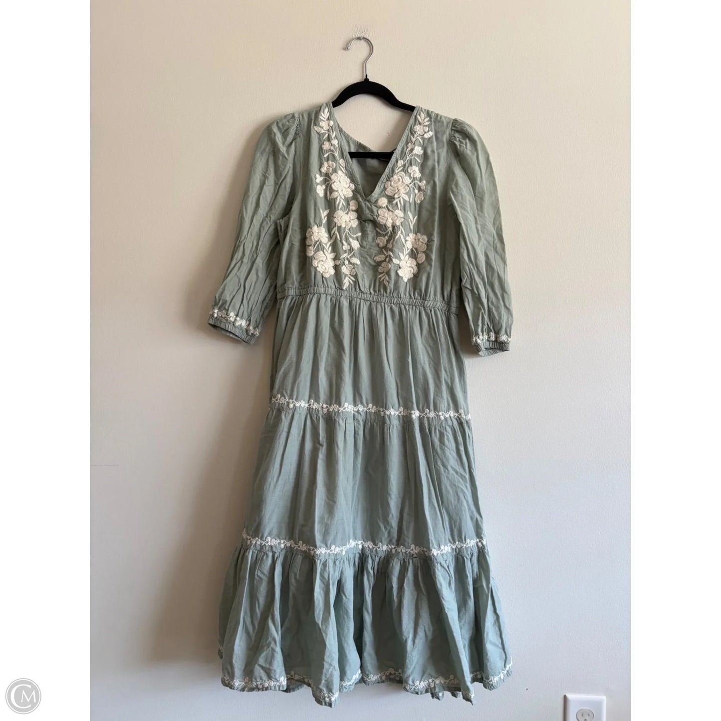 Dress Casual Maxi By Lucky Brand In Green, Size: L